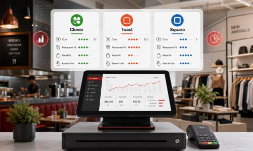 Clover、Toast还是Square?美国商家POS系统成本与场景对比