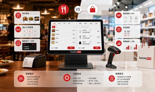 餐馆POS和零售POS有什么区别?功能、设备与管理需求对比